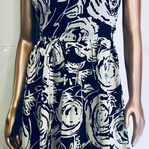 I.C.E. Vtg Dress Cutout Back Button Floral Sz 14 - Picture 7 of 8